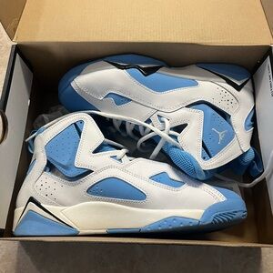 Air Jordan Blue and White Sneakers